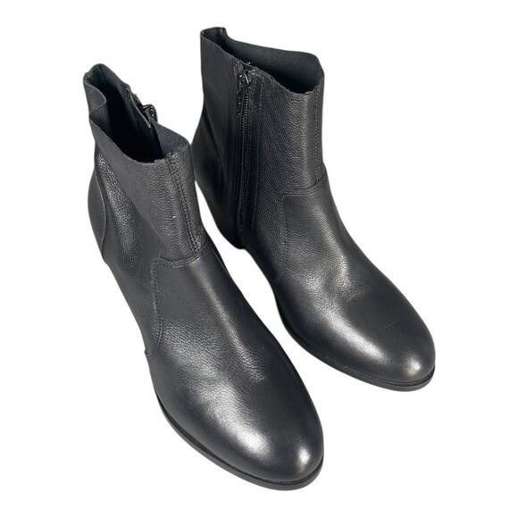 Diba Women’s Black Leather Ankle Boots Size-7.5M - Picture 8 of 9